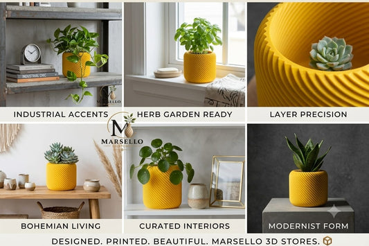 🌿 Modern 3D Printed Planter – Stylish Home & Office Décor