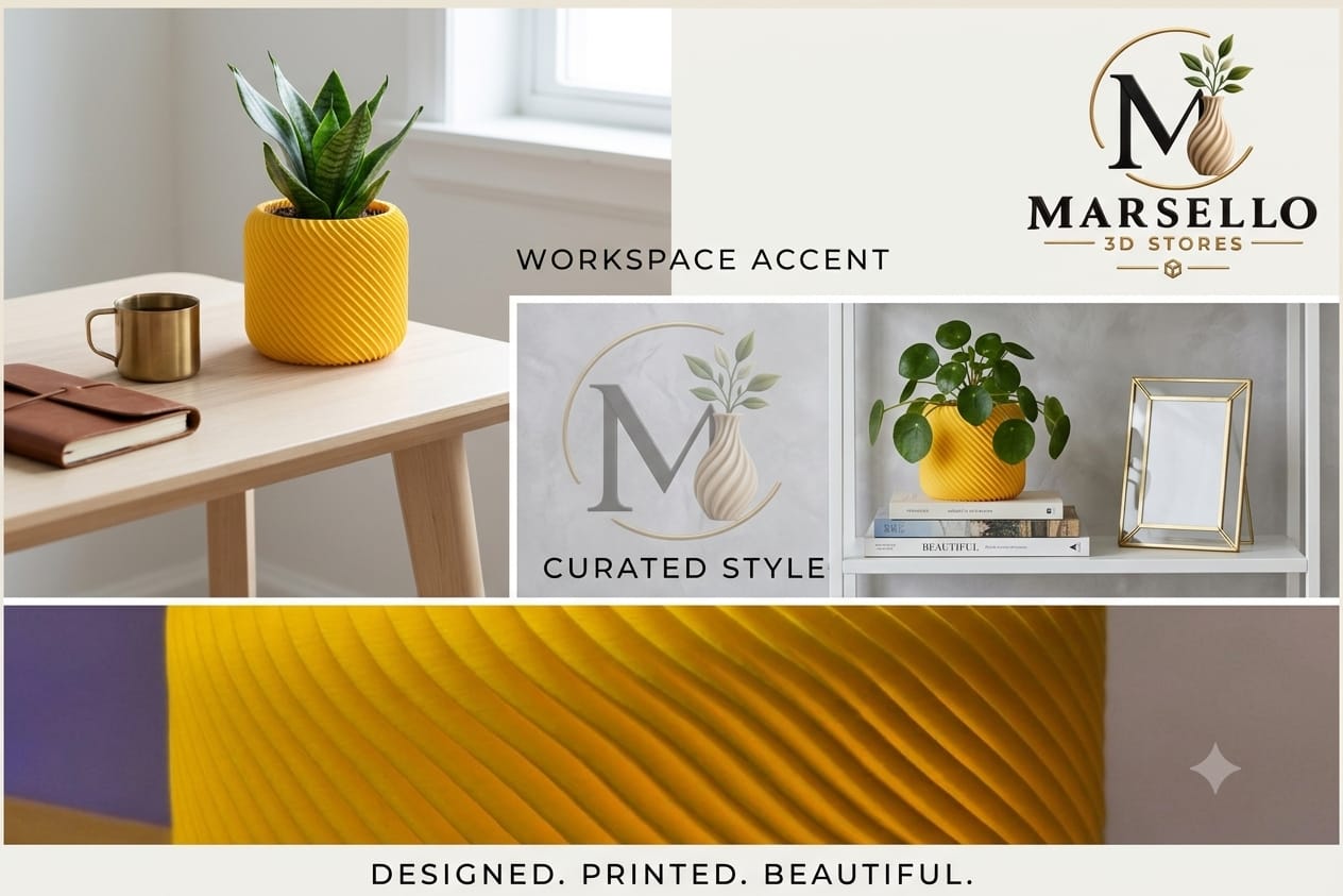 🌿 Modern 3D Printed Planter – Stylish Home & Office Décor