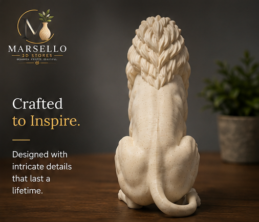 🦁 Majestic Lion 3D Printed Figure – Home & Office Decor