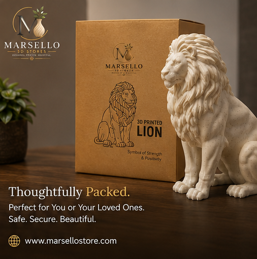 🦁 Majestic Lion 3D Printed Figure – Home & Office Decor